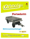 Fortschritt Landmaschinen Mehrzweckanhänger Typ T 087/1 Bild- Ersatzteilliste & Explosionszeichnungen - annoligno 498